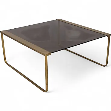 Brass and glass coffee table, 1960s