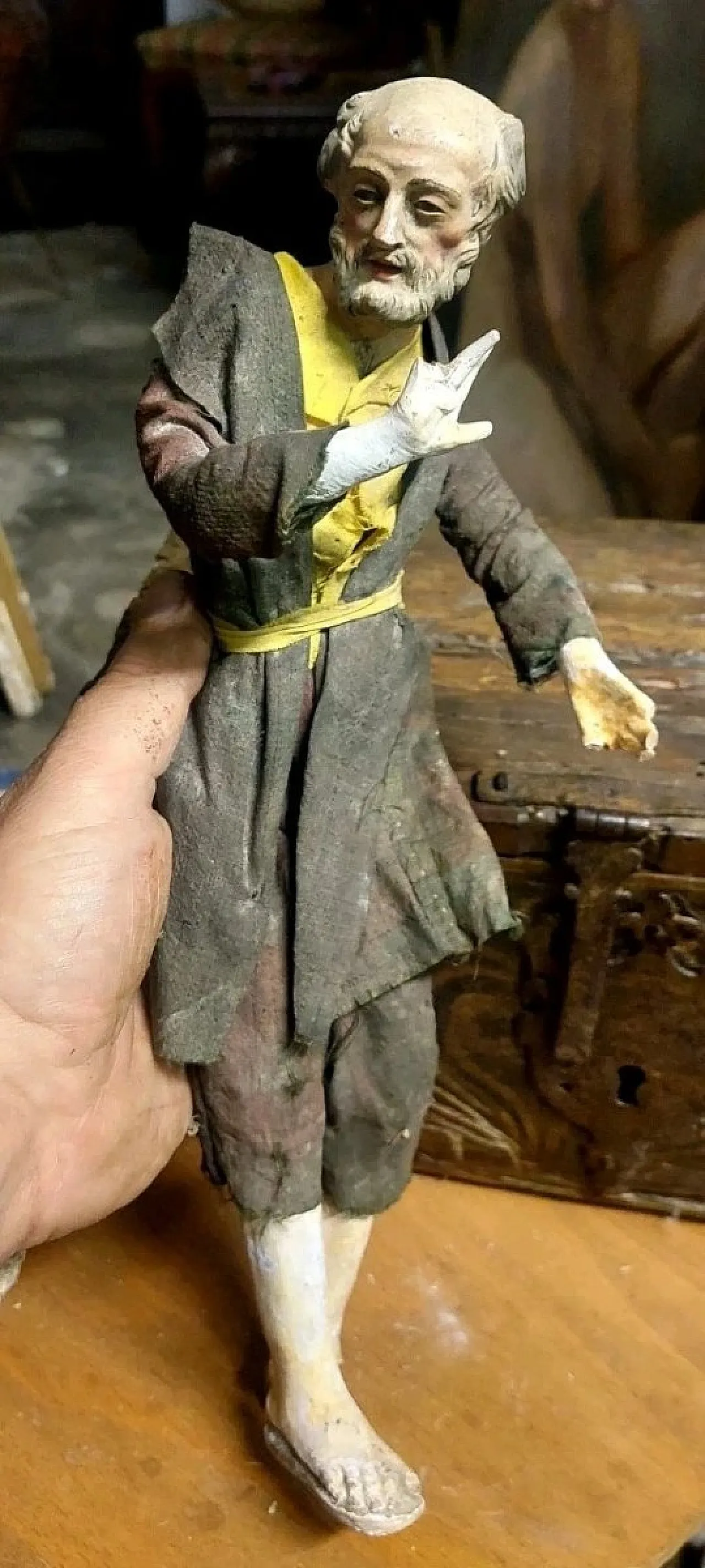 Terracotta sculpture with glass eyes, 18th century 1