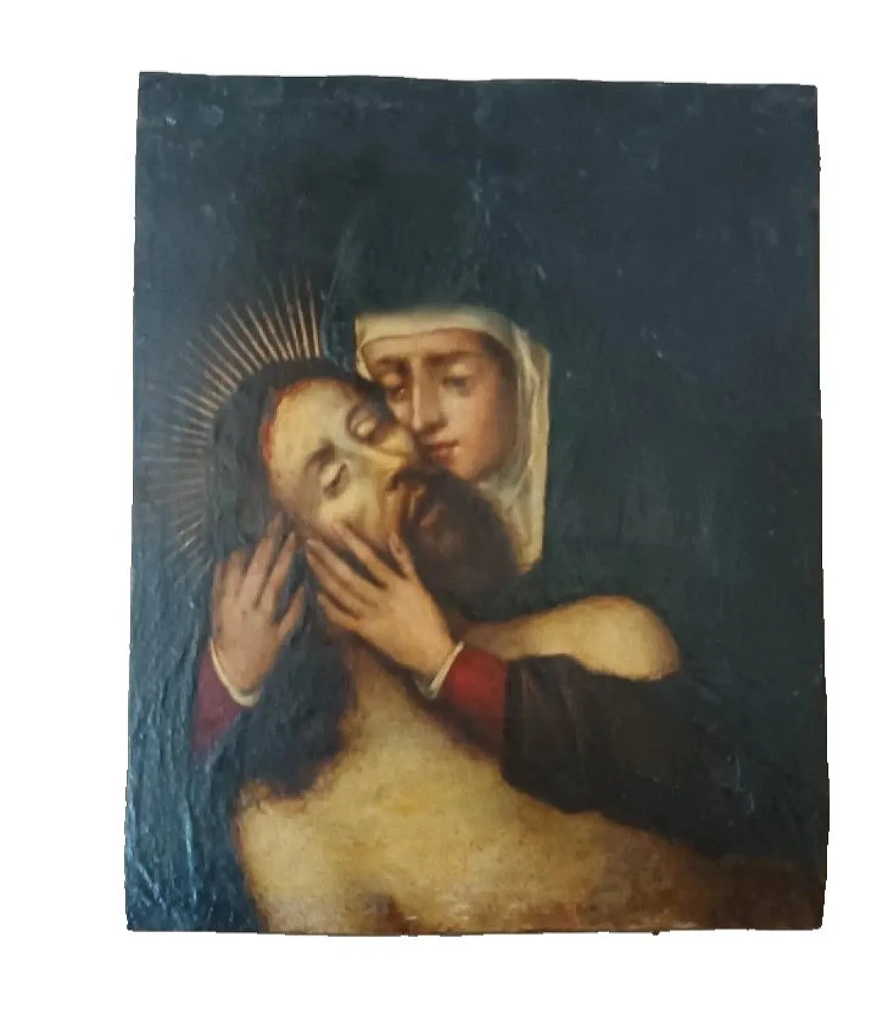Mary with Christ, painted on copper, 17th century 1