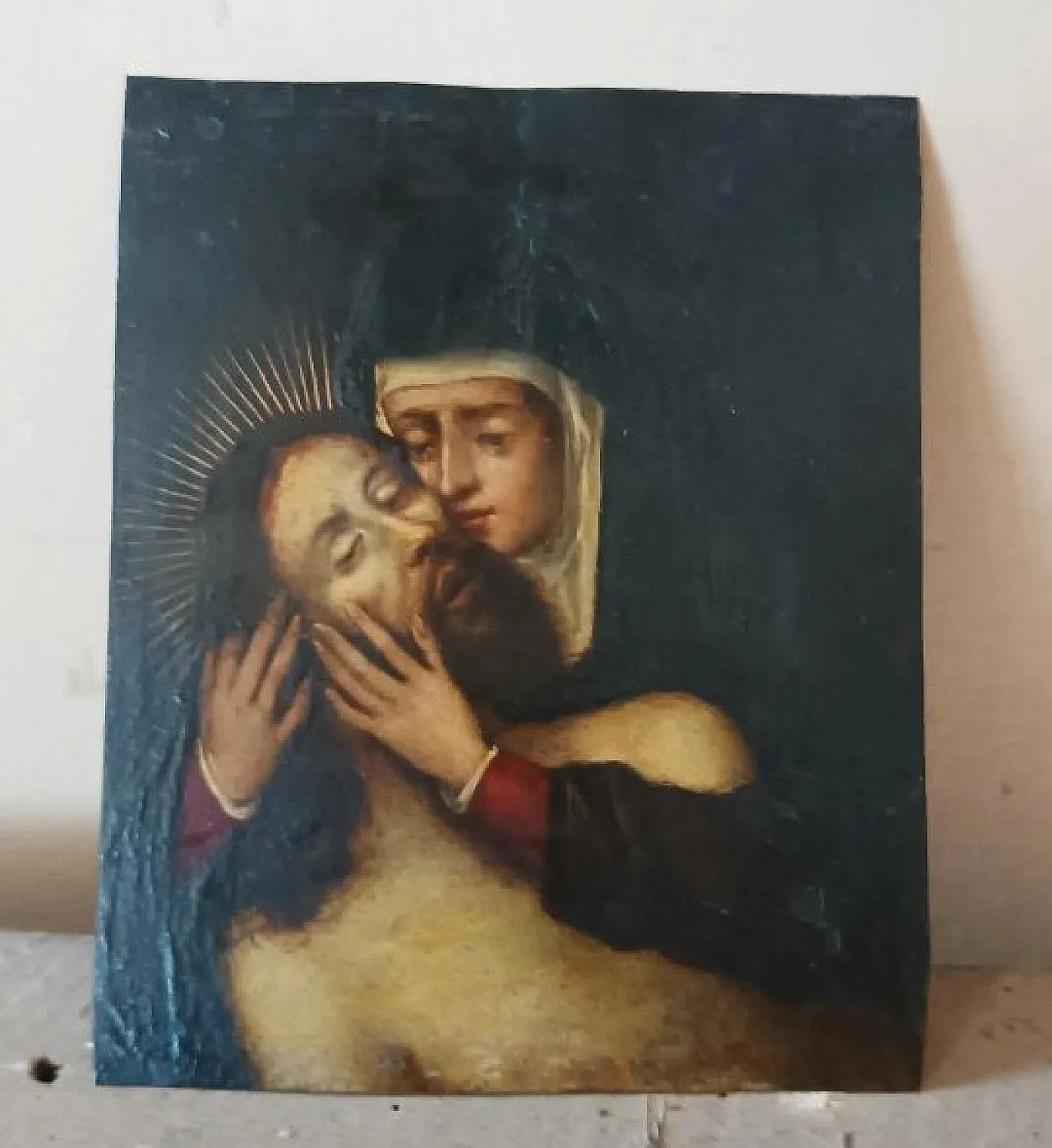 Mary with Christ, painted on copper, 17th century 2
