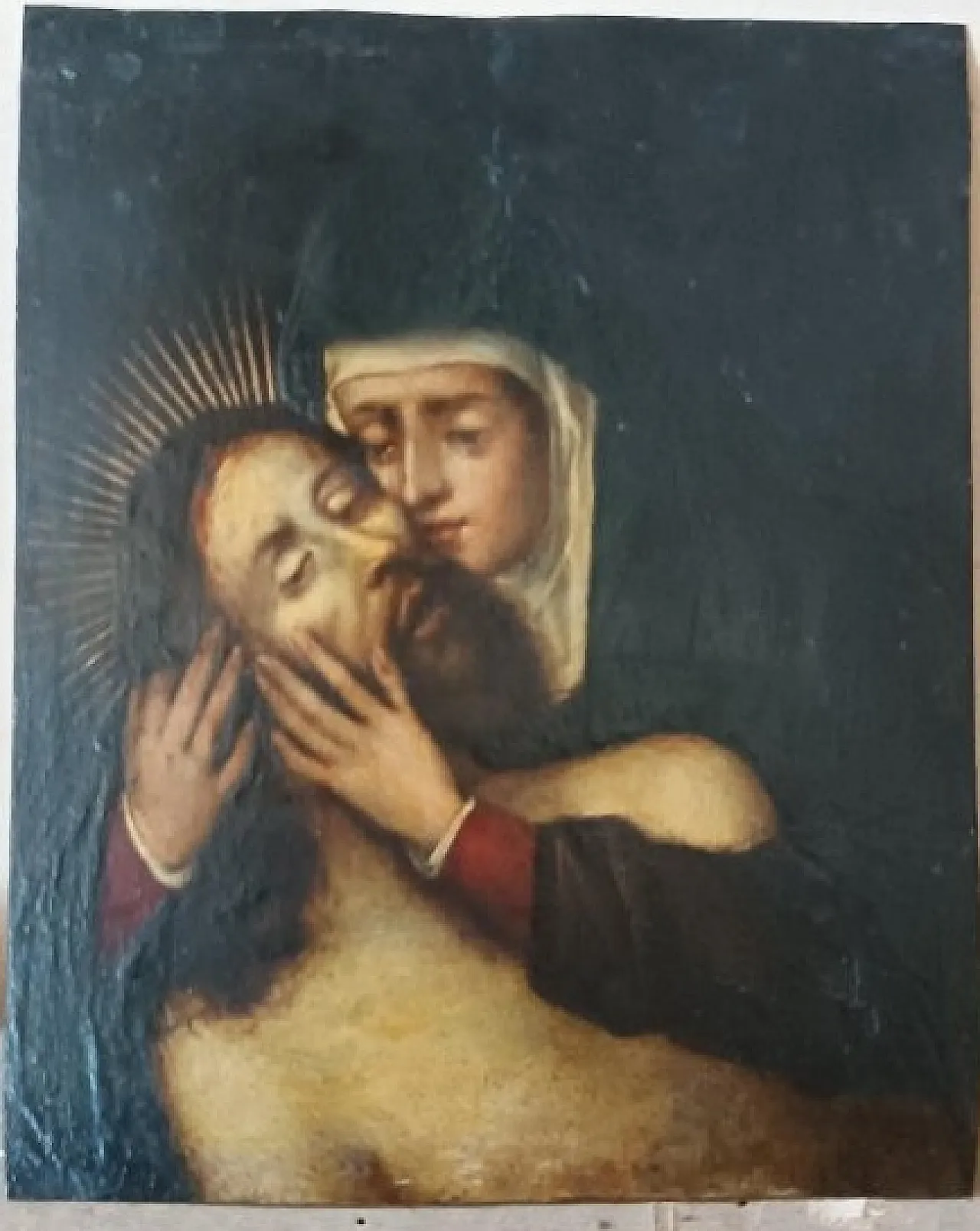 Mary with Christ, painted on copper, 17th century 3