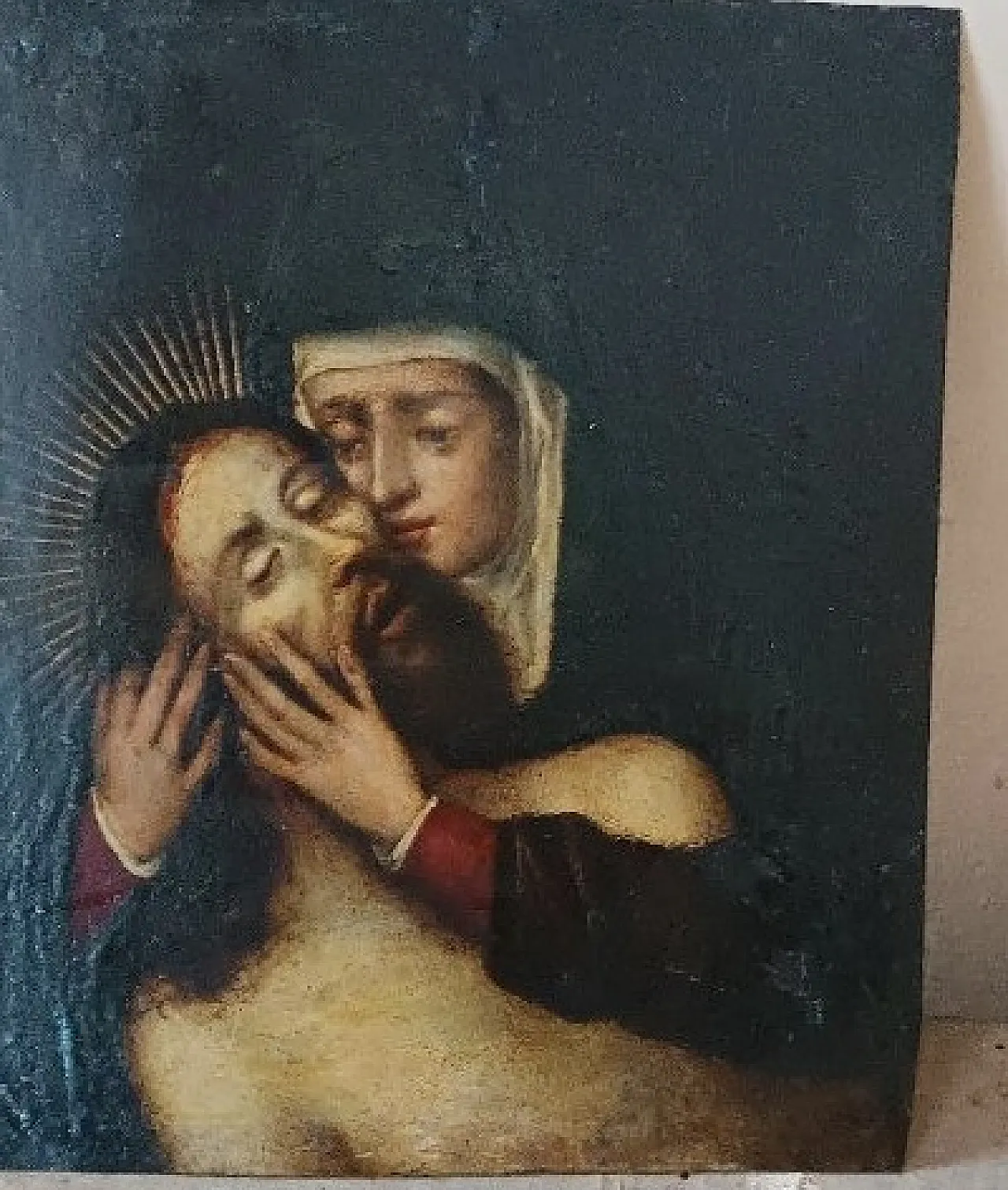 Mary with Christ, painted on copper, 17th century 4