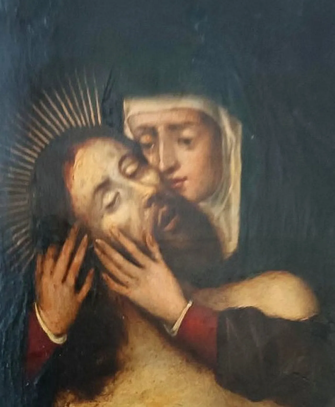 Mary with Christ, painted on copper, 17th century 5