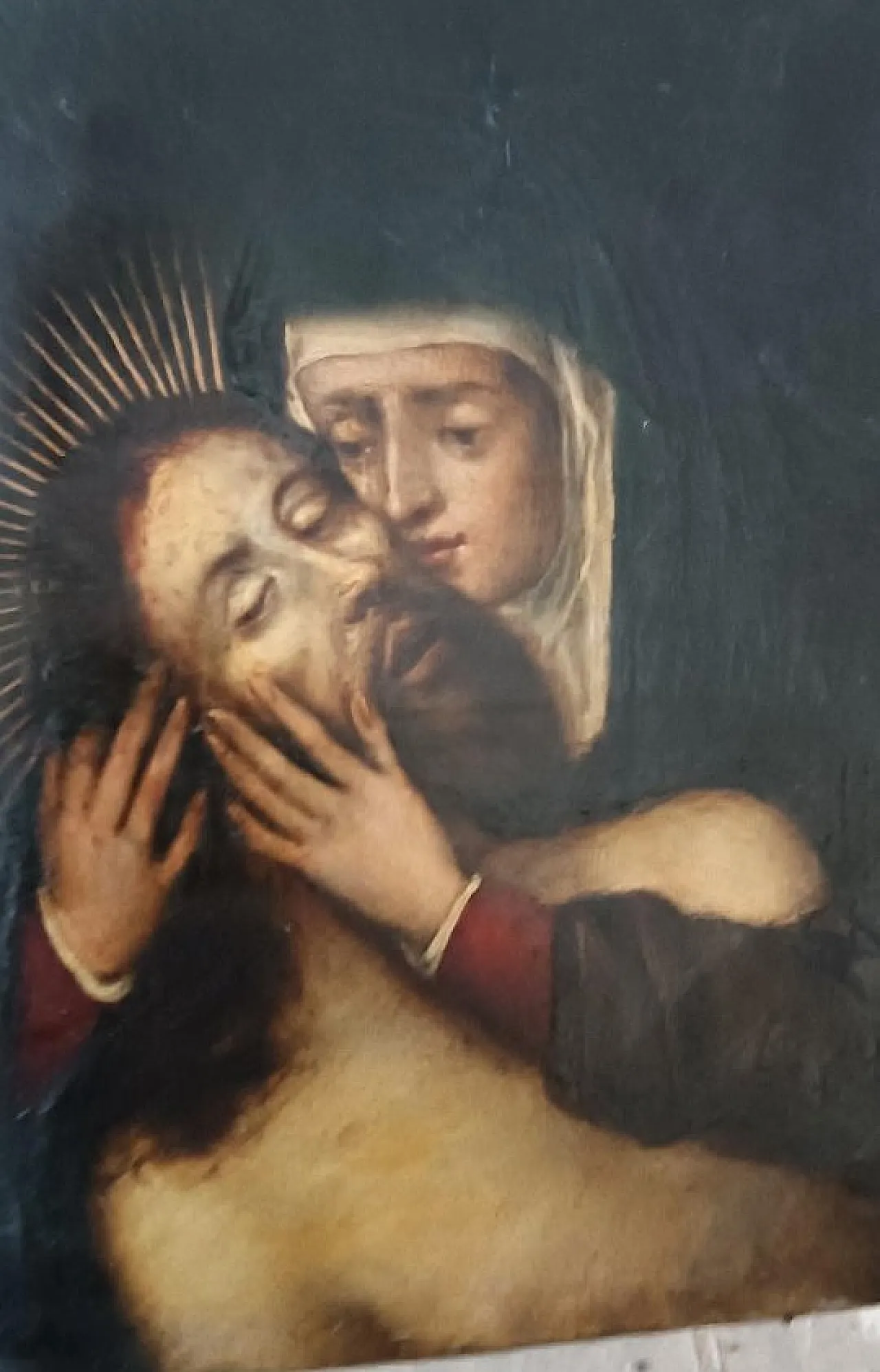 Mary with Christ, painted on copper, 17th century 6
