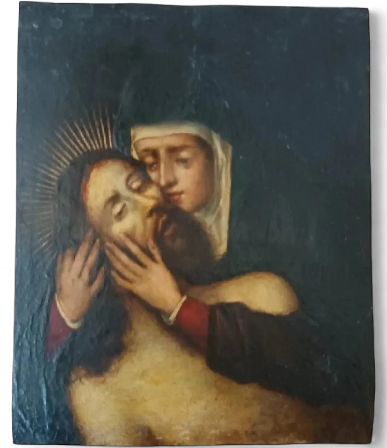 Mary with Christ, painted on copper, 17th century 9
