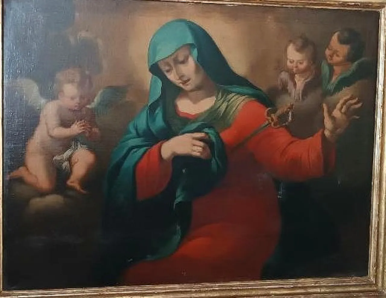 Virgin in Mourning, oil on canvas, 18th century 2
