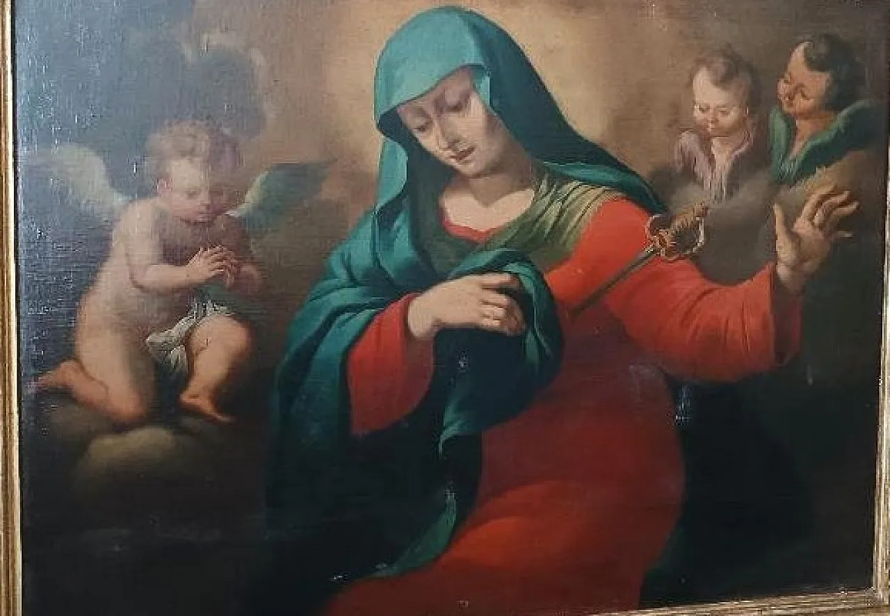 Virgin in Mourning, oil on canvas, 18th century 3