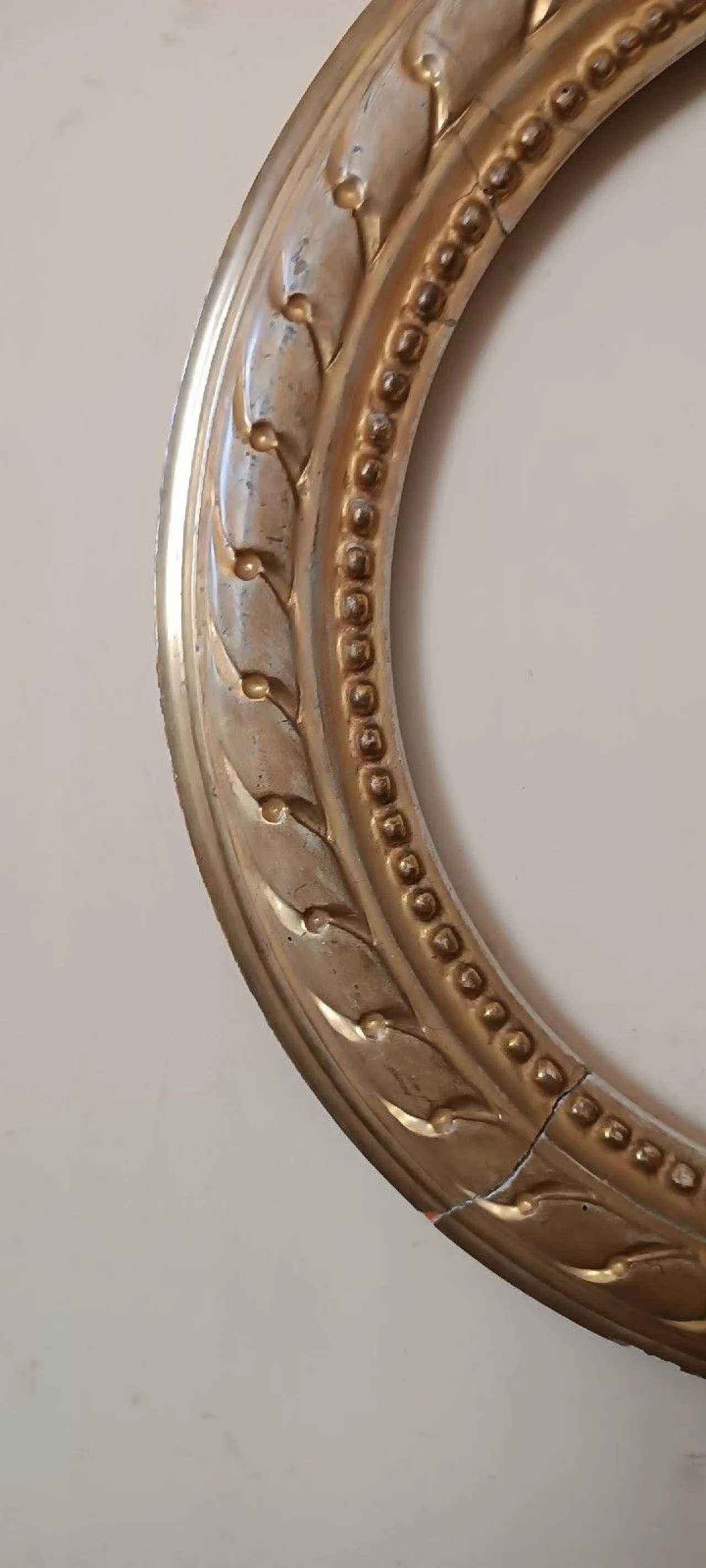 Round gilded wood frame, 19th century 3