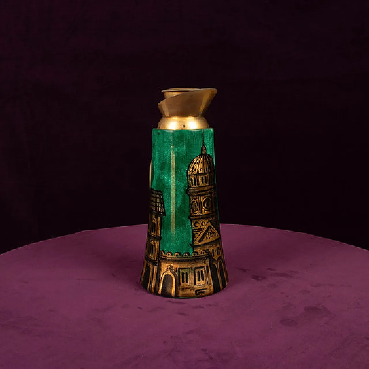Thermos in pergamena in pelle di capra mod. 968D di Aldo Tura, anni 60 4