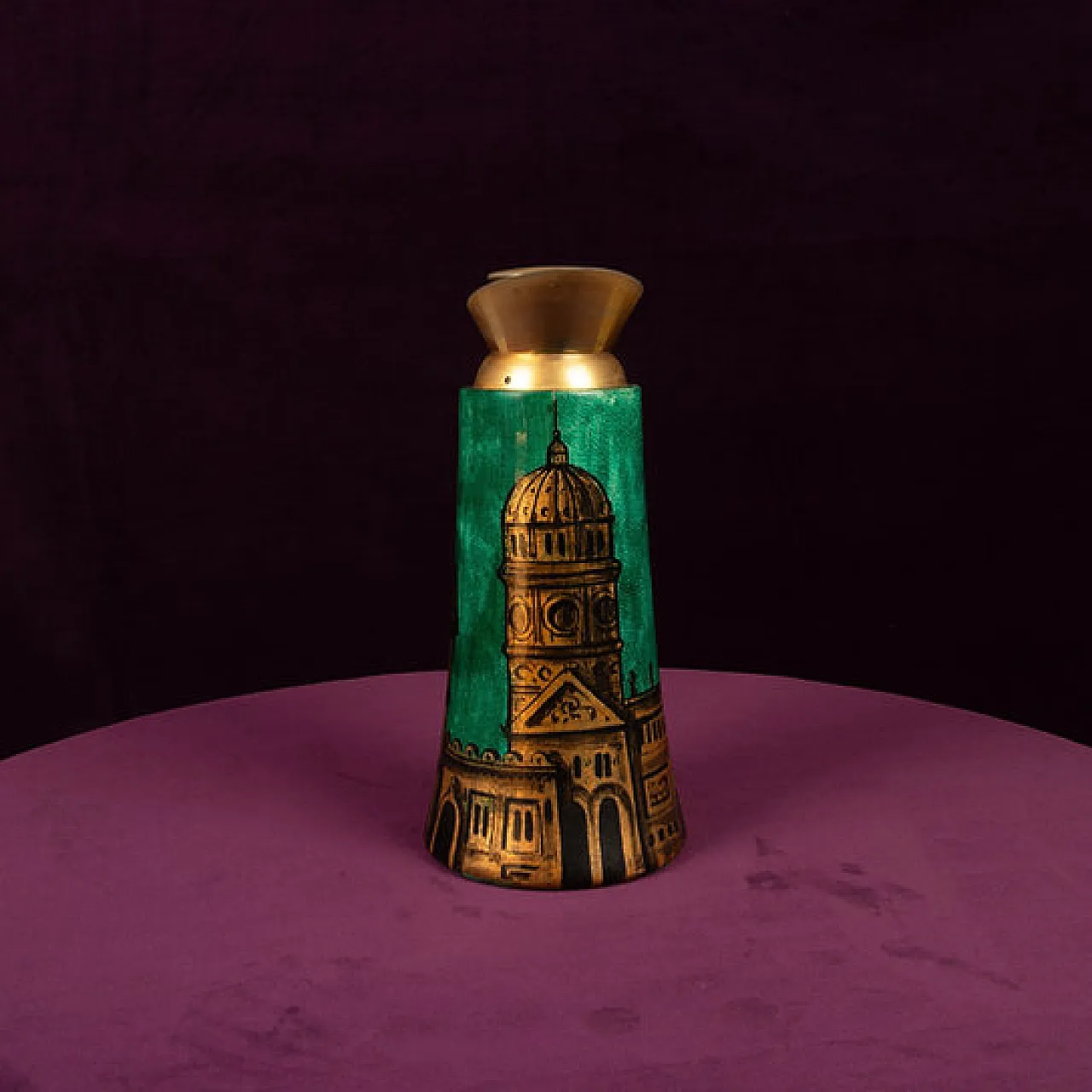 Thermos in pergamena in pelle di capra mod. 968D di Aldo Tura, anni 60 5