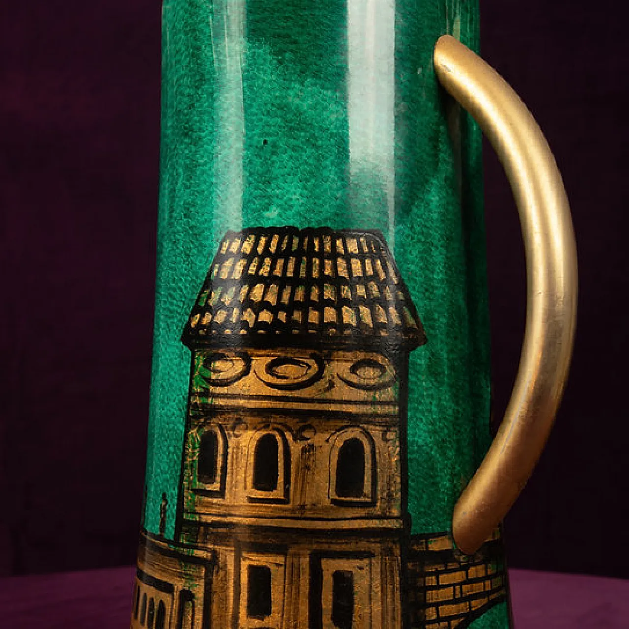 Thermos in pergamena in pelle di capra mod. 968D di Aldo Tura, anni 60 6