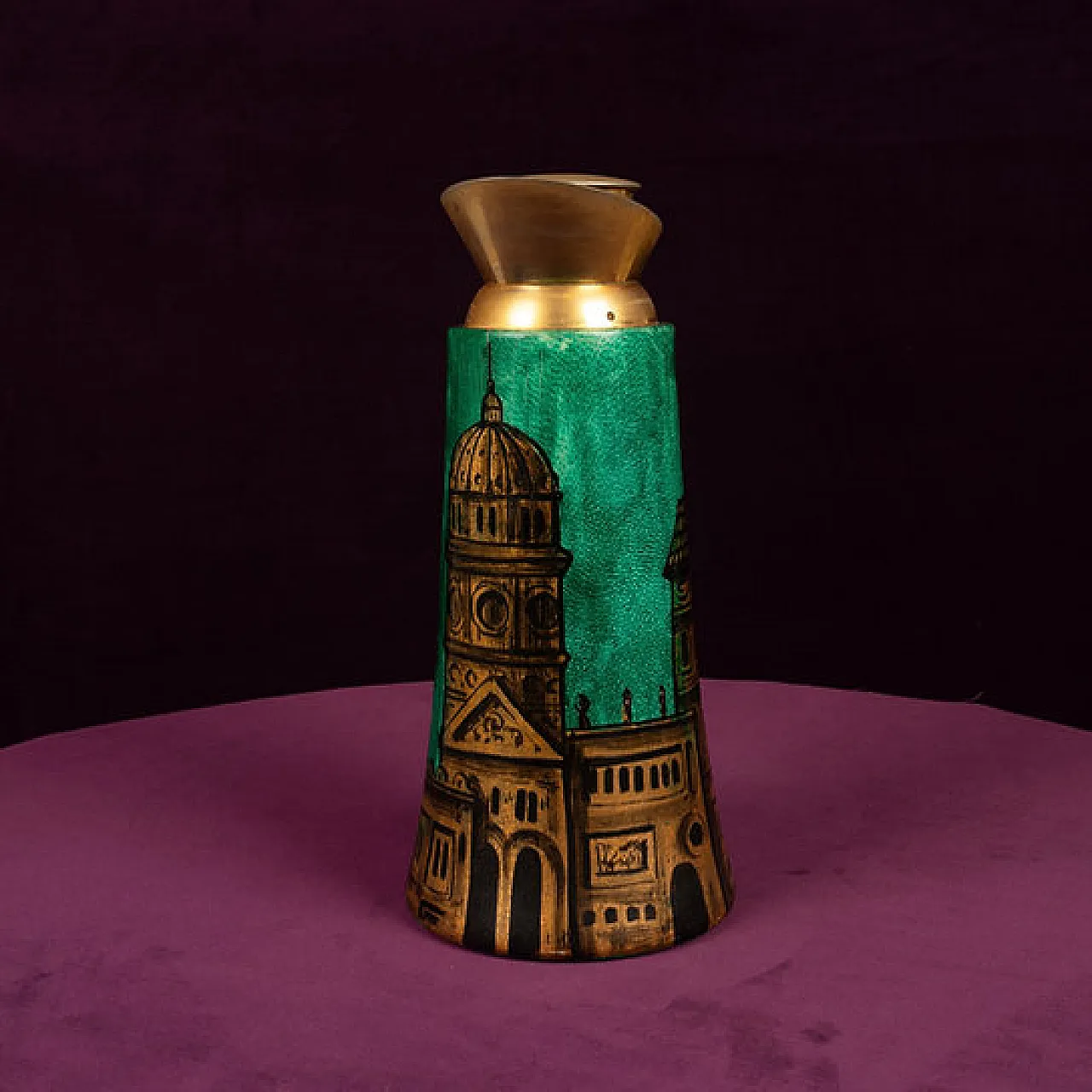 Thermos in pergamena in pelle di capra mod. 968D di Aldo Tura, anni 60 7