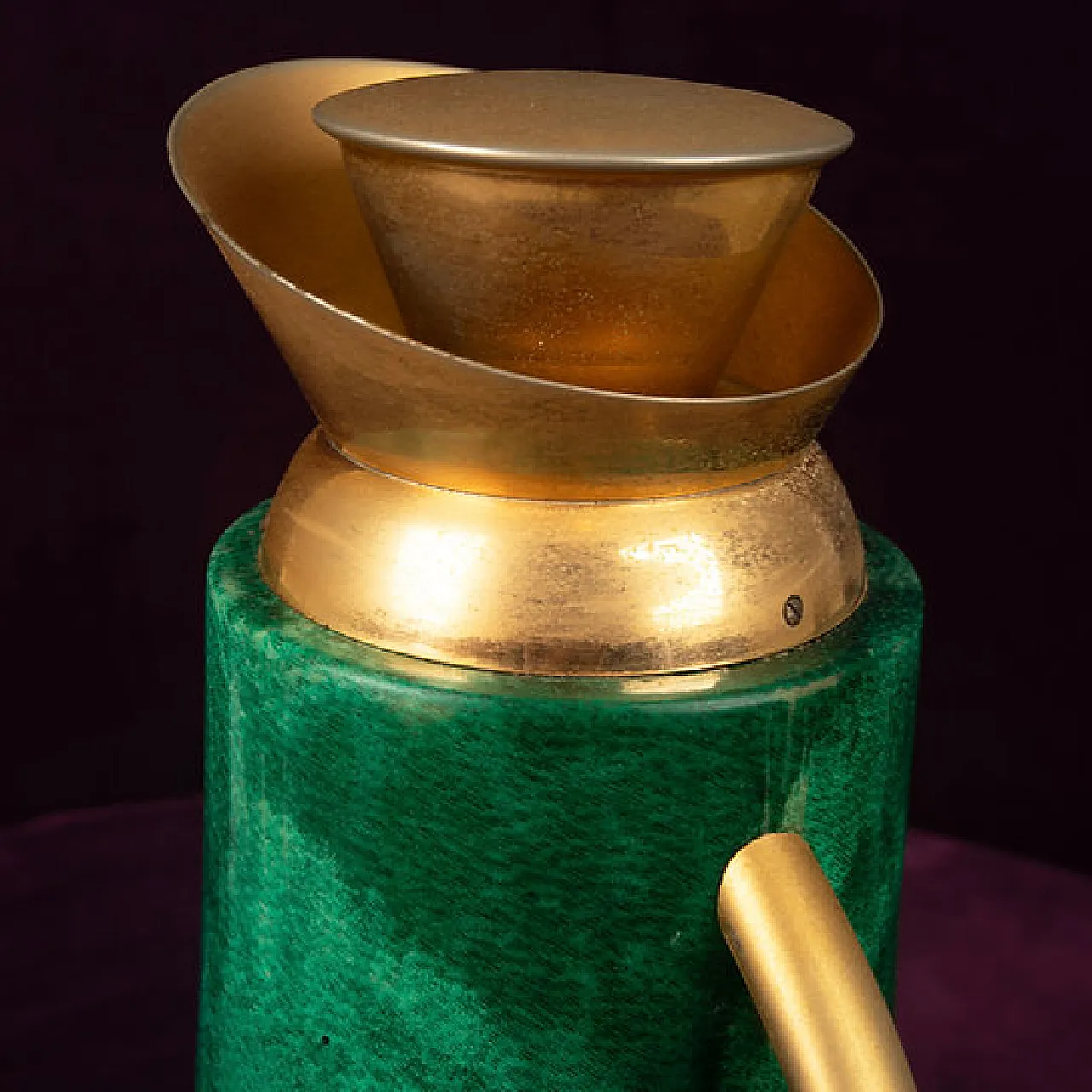 Thermos in pergamena in pelle di capra mod. 968D di Aldo Tura, anni 60 11