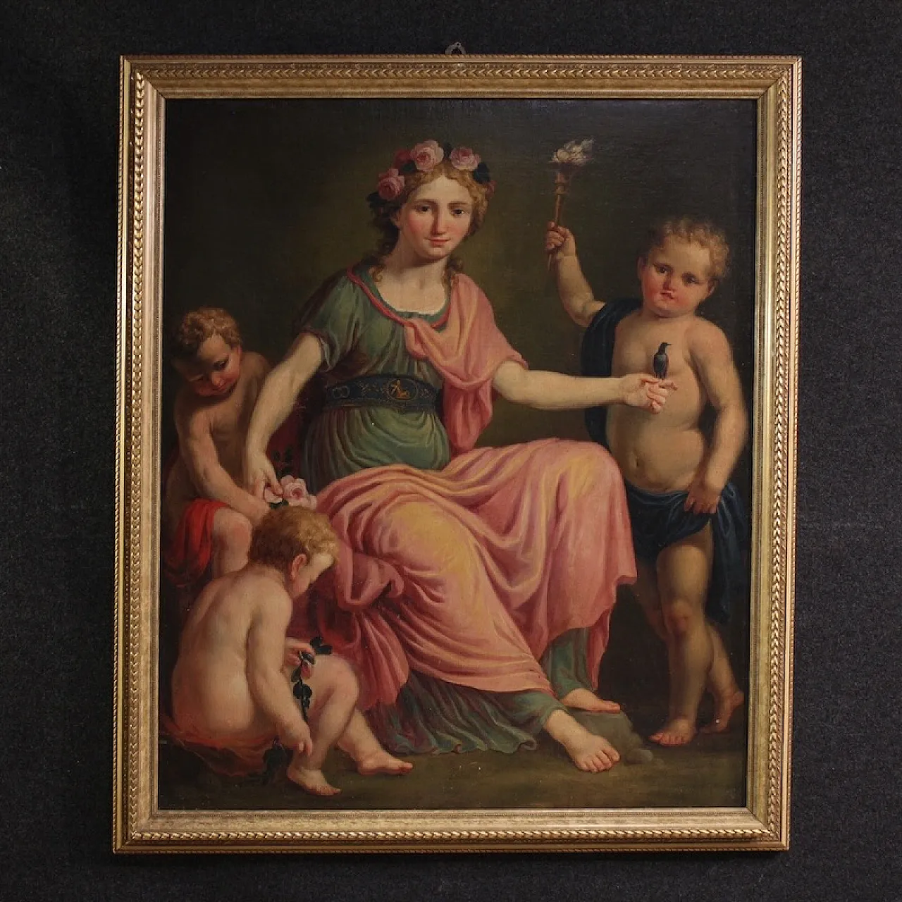 Quadro neoclassico l’Aurora che spegne la notura, '800 1
