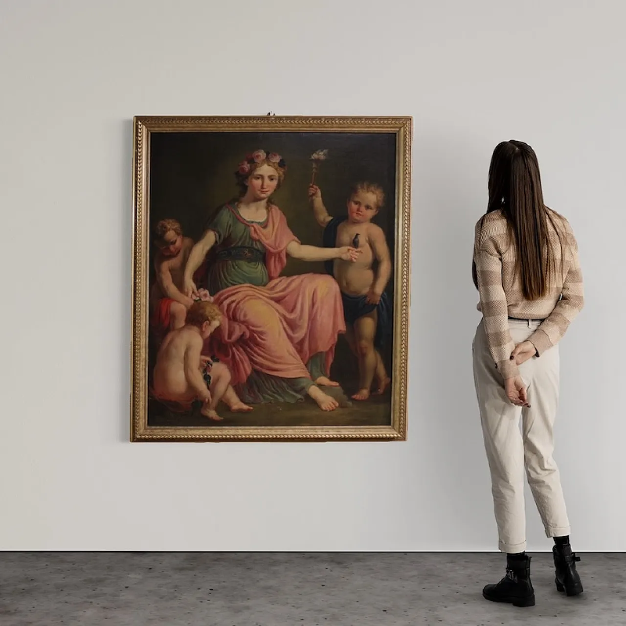 Quadro neoclassico l’Aurora che spegne la notura, '800 2