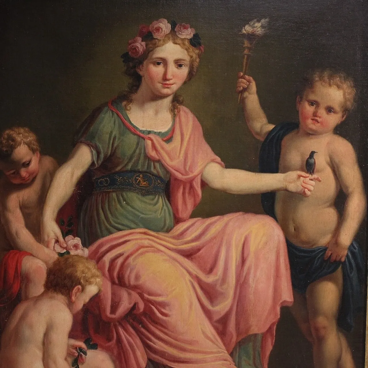 Quadro neoclassico l’Aurora che spegne la notura, '800 3