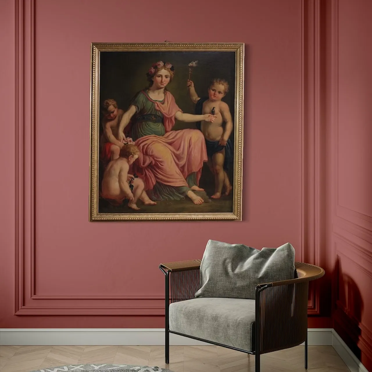 Quadro neoclassico l’Aurora che spegne la notura, '800 6