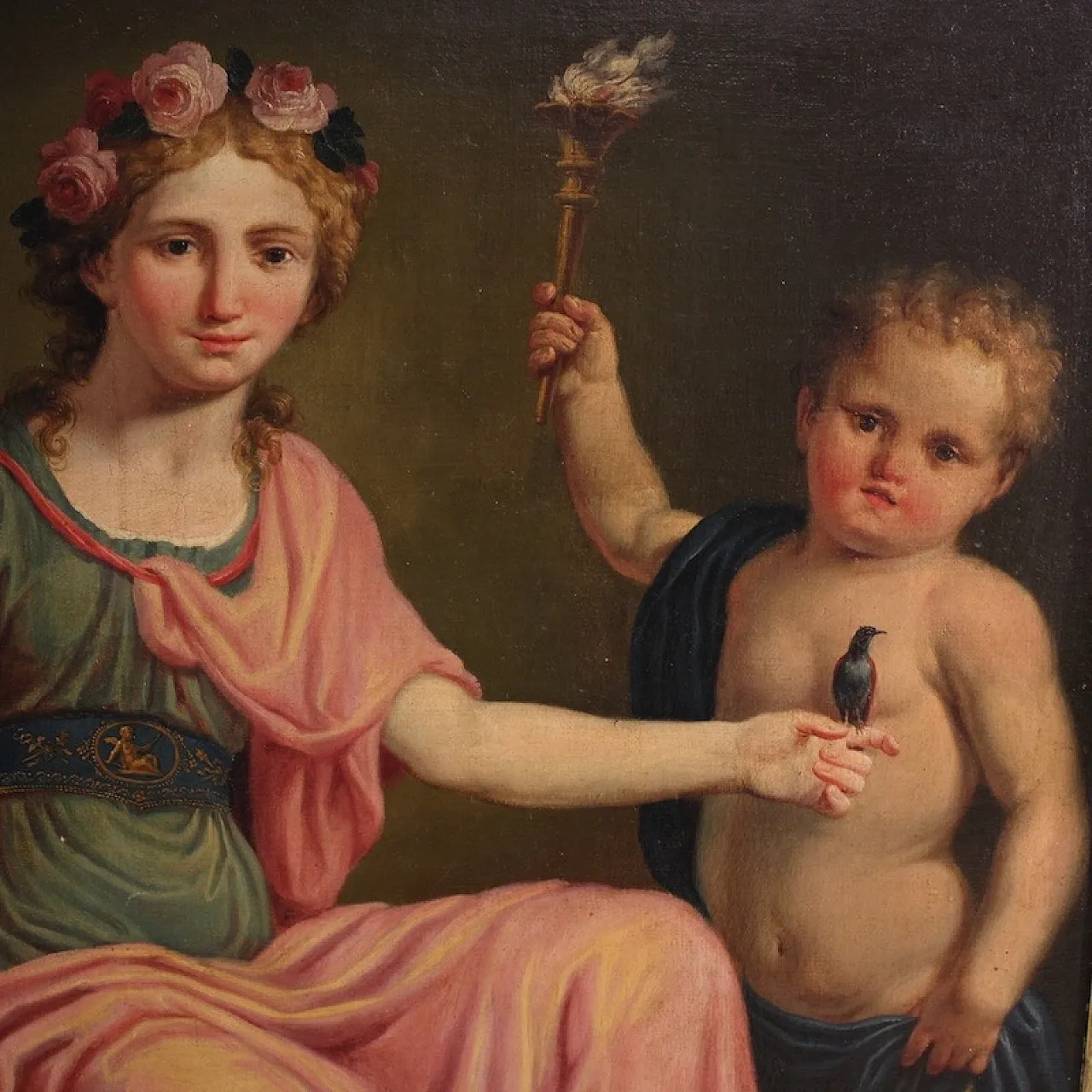 Quadro neoclassico l’Aurora che spegne la notura, '800 9