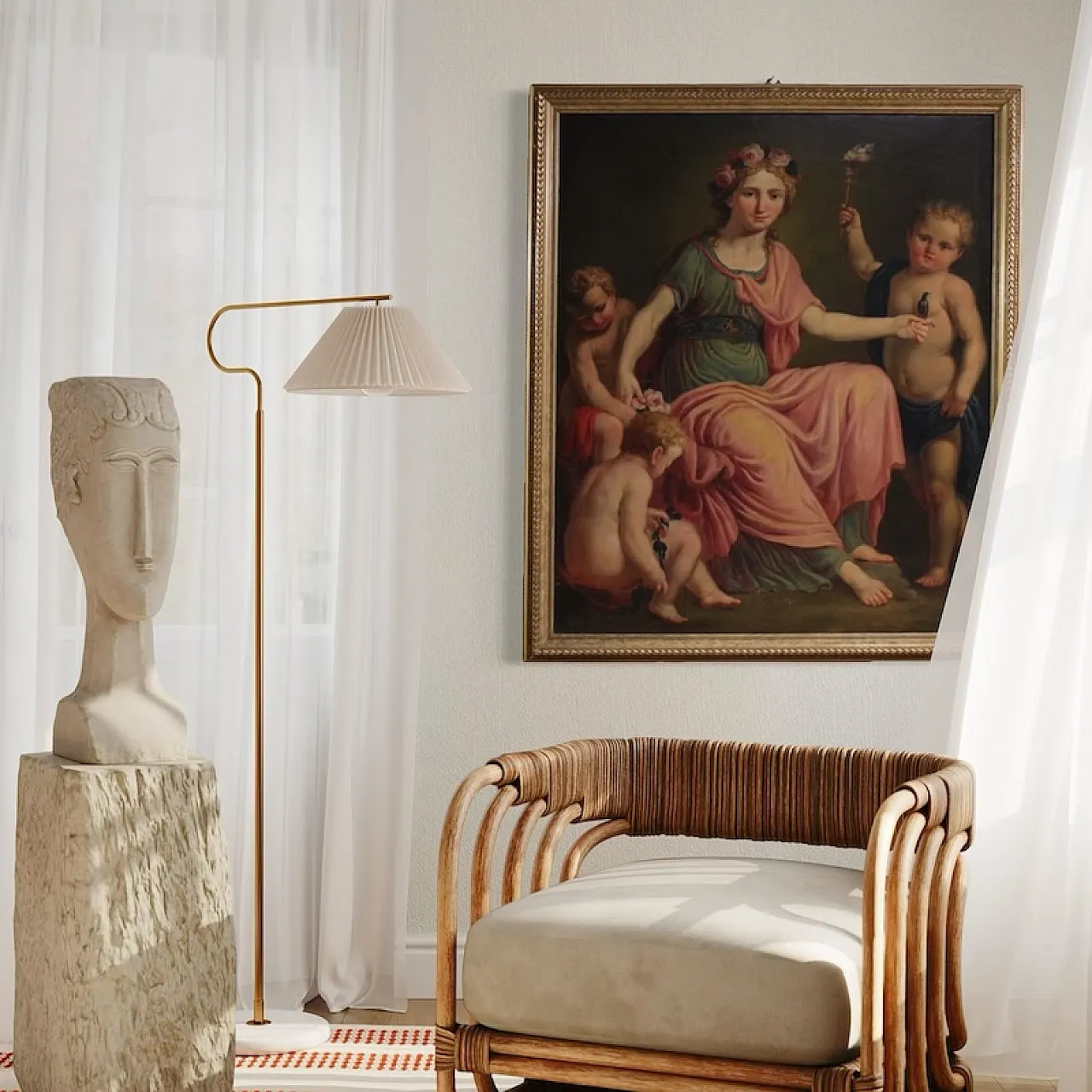 Quadro neoclassico l’Aurora che spegne la notura, '800 15
