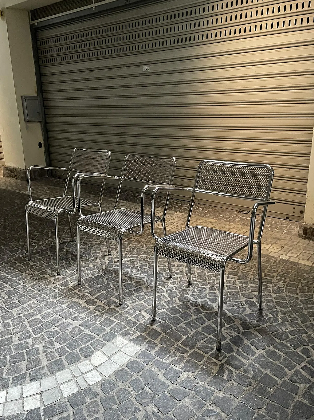 4 steel chairs, 90s 14