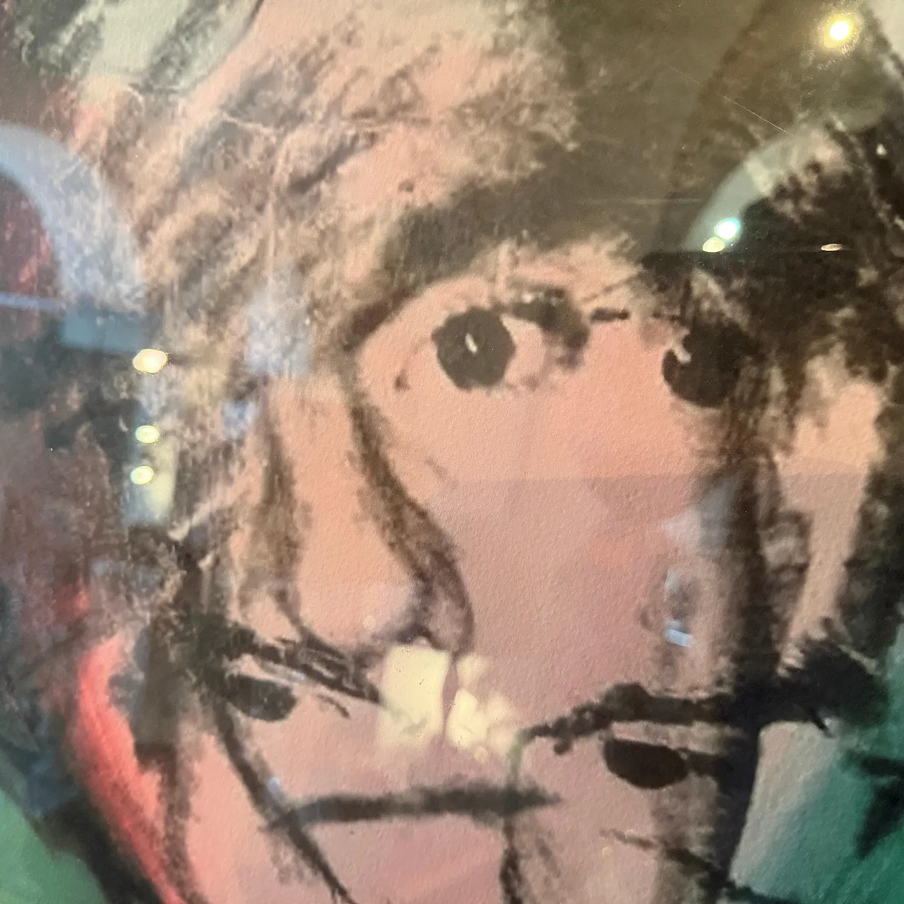 Autoritratto con litografia 1/500 di Andy Warhol, anni 2000 3