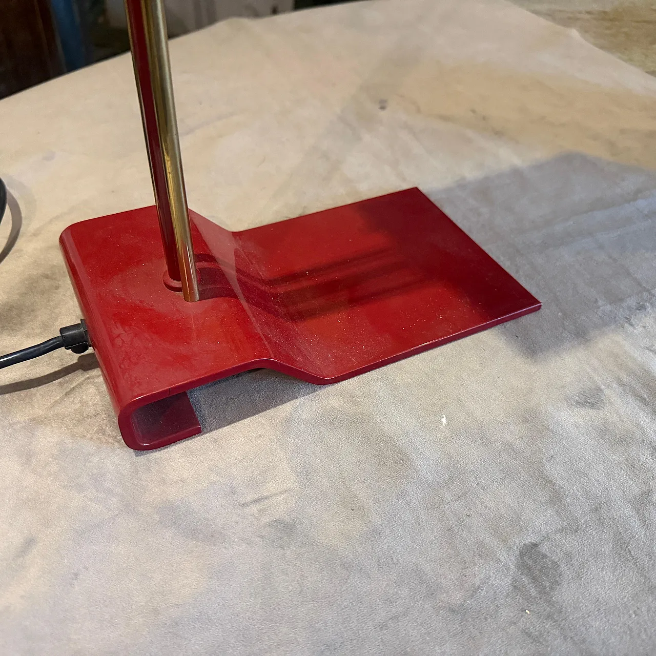 Brass and metal desk lamp by Goffredo Reggiani, 1980s 3