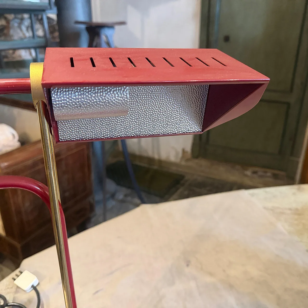 Brass and metal desk lamp by Goffredo Reggiani, 1980s 9
