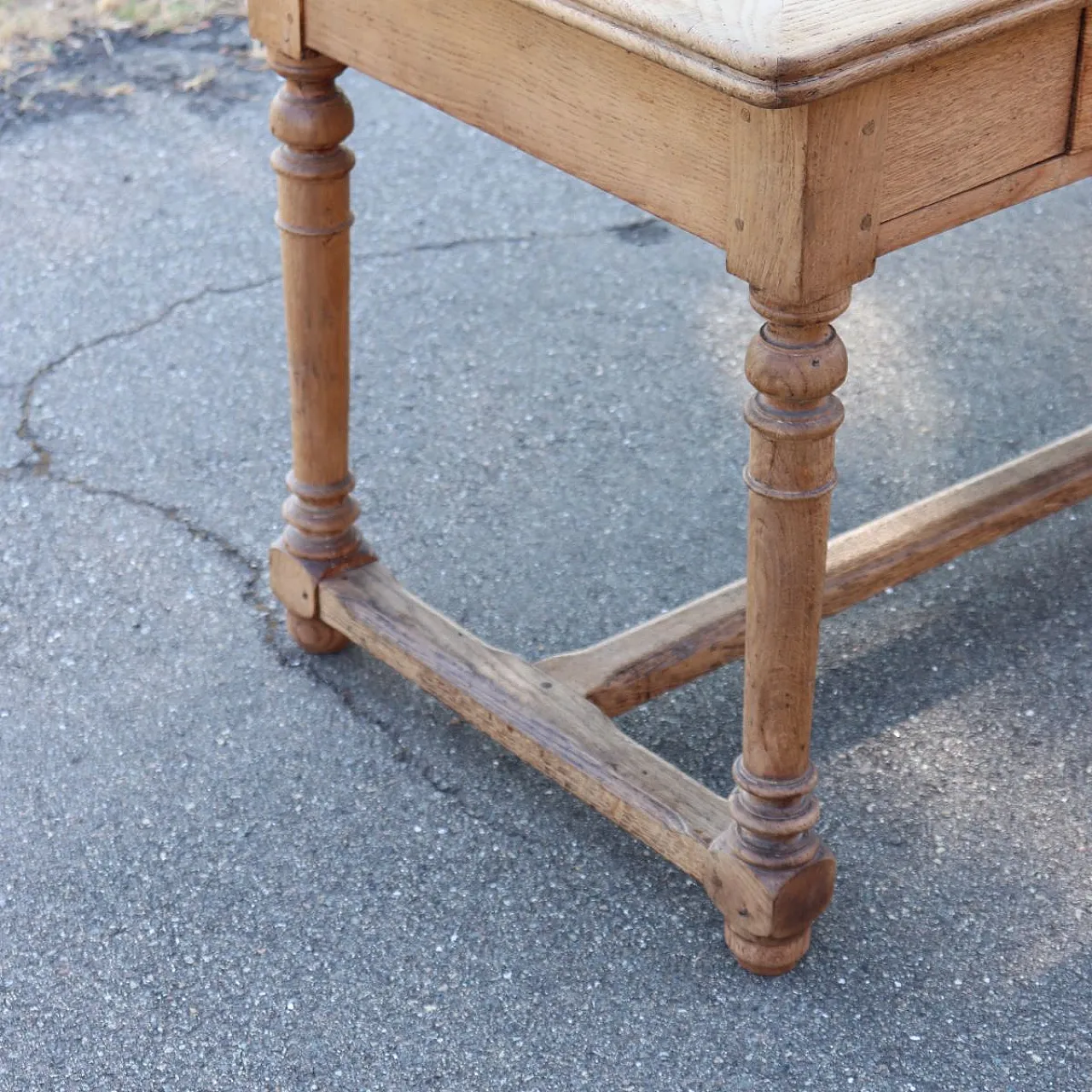 Large rustic oak table, early 1900s 3