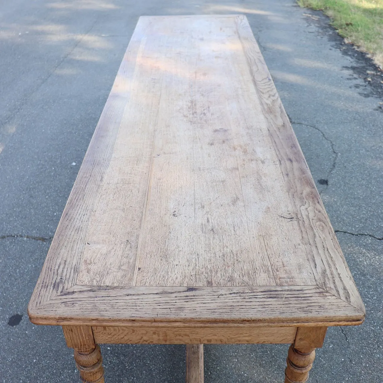 Large rustic oak table, early 1900s 4