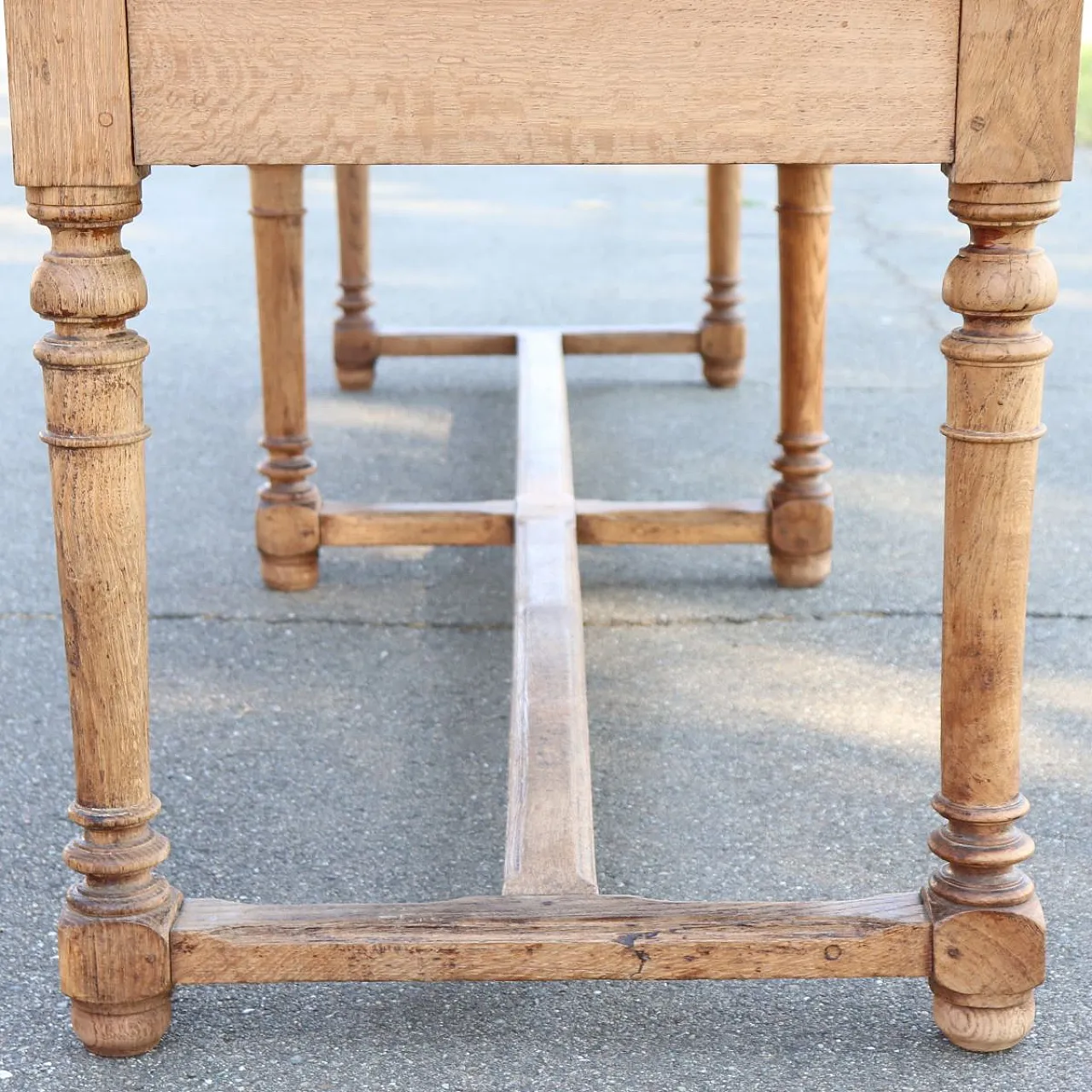 Large rustic oak table, early 1900s 5