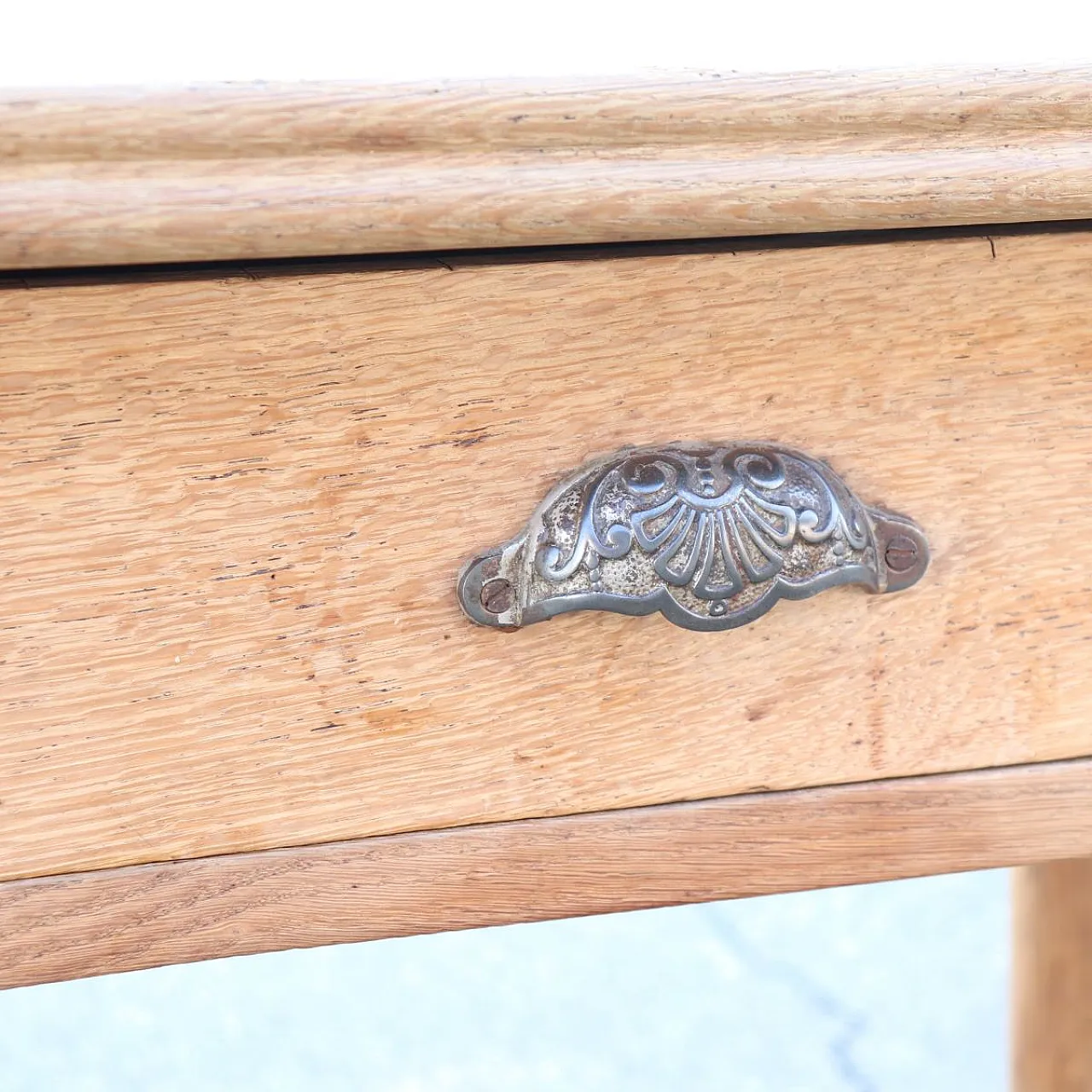 Large rustic oak table, early 1900s 8