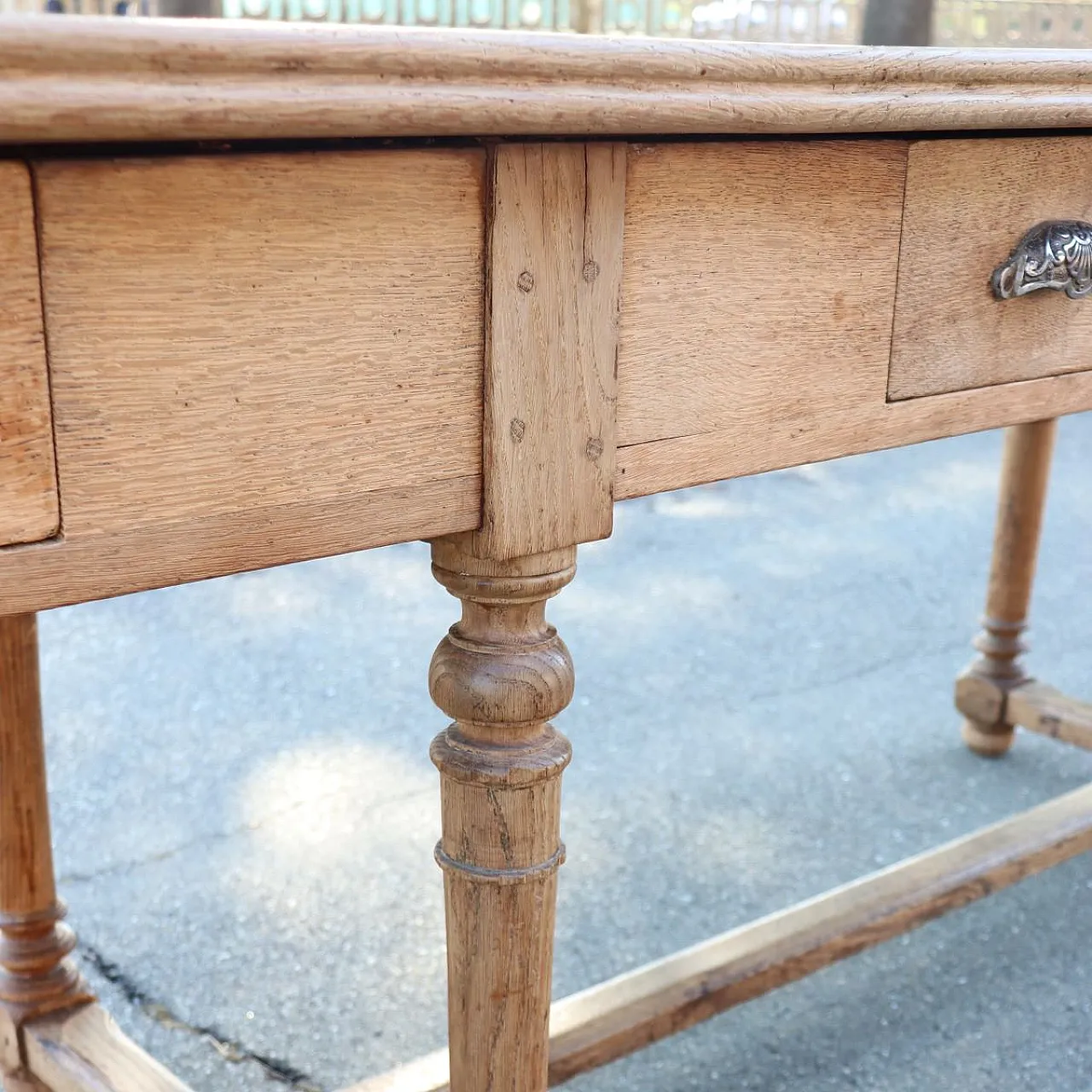 Large rustic oak table, early 1900s 11