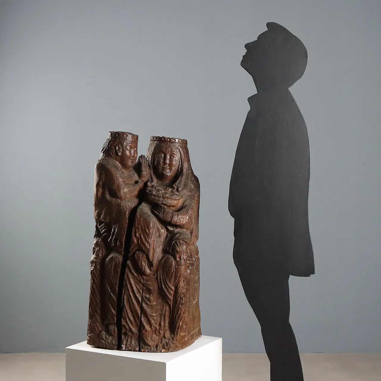 Madonna with Child, Neo-Gothic wooden sculpture, 19th century 2