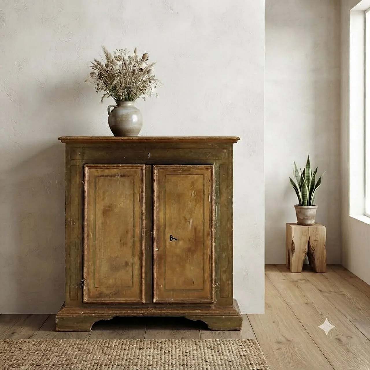 Baroque sideboard in lacquered poplar, 18th century 2