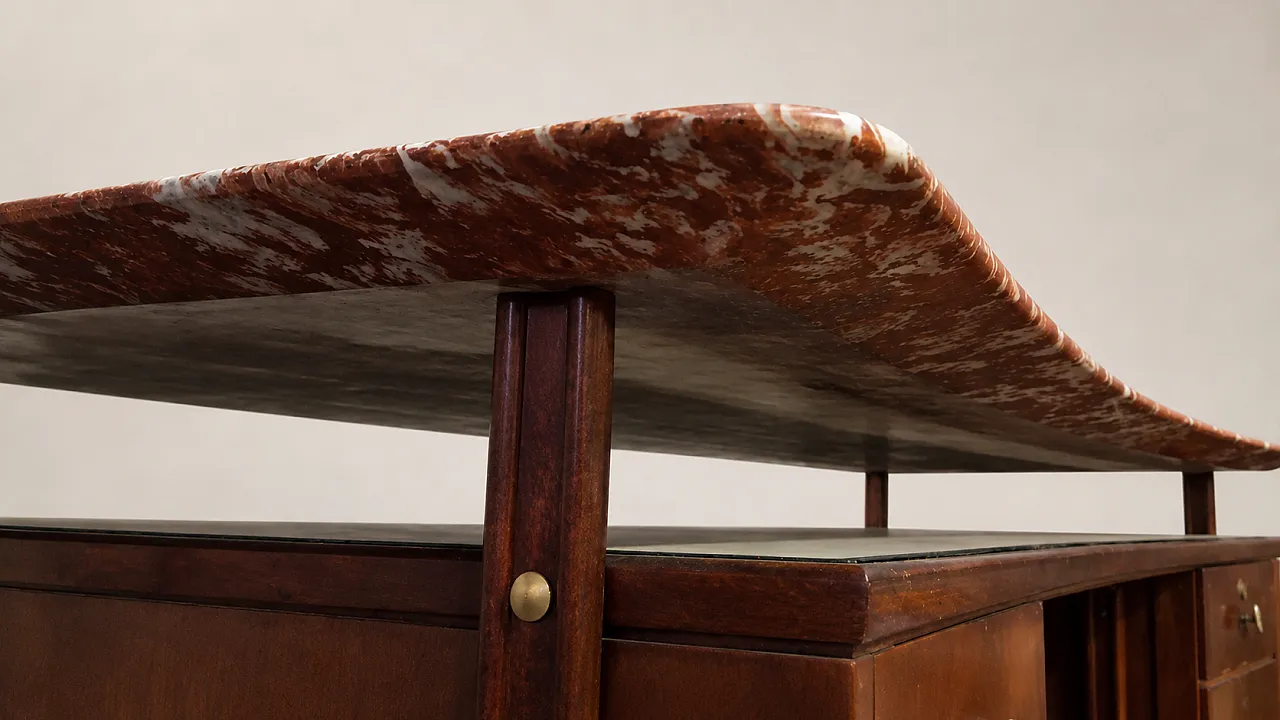 Italian 1940s desk with marble top 2