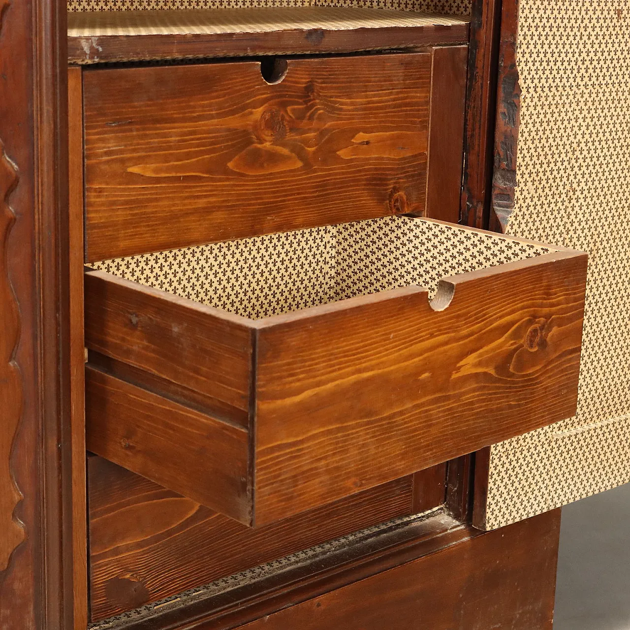 Baroque cherry wardrobe, 18th century 5