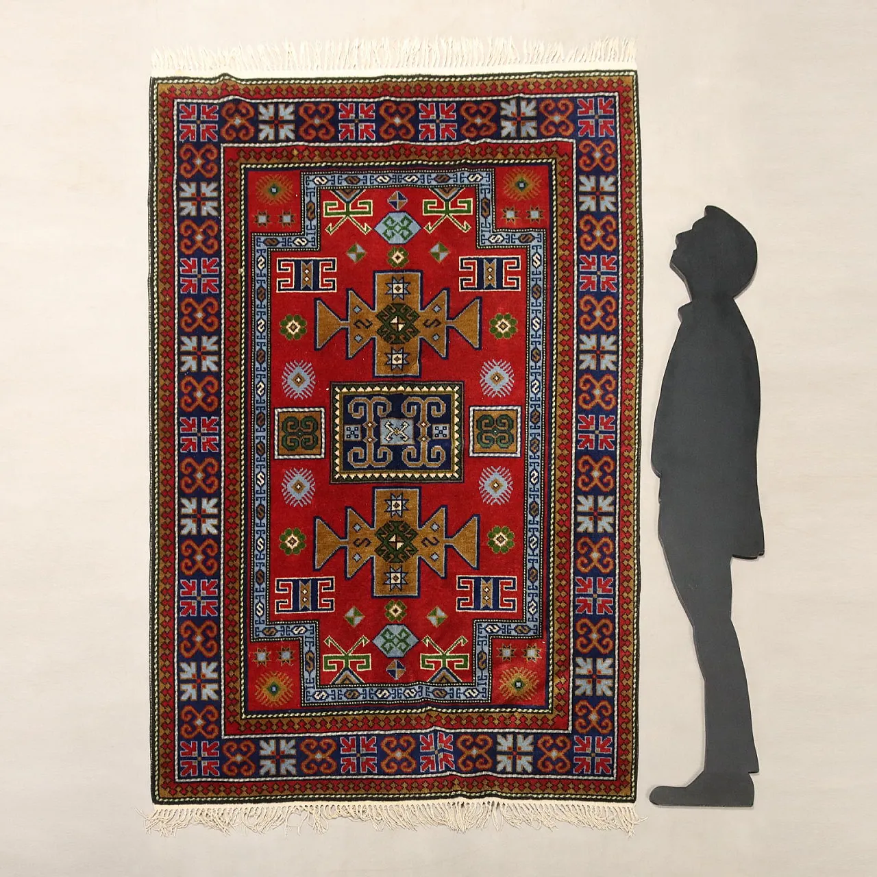 Shirwan rug in cotton and wool, 20th century 3