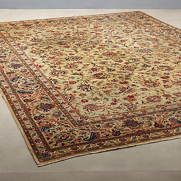 Keshan carpet in cotton and wool, 20th century