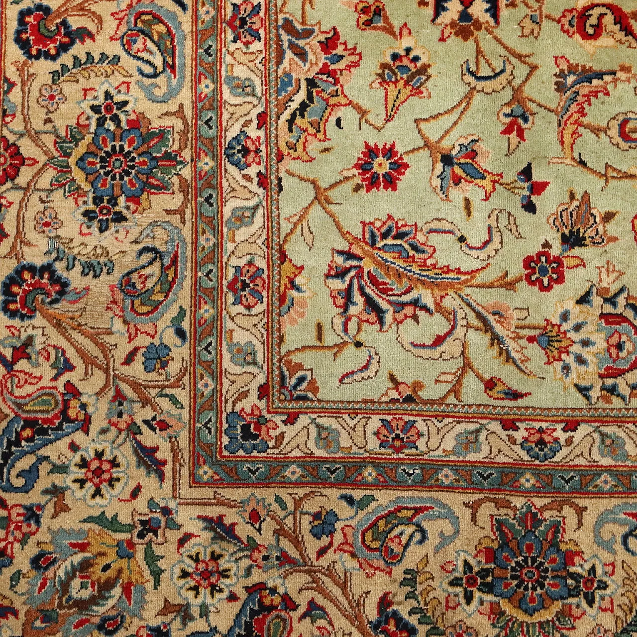 Keshan carpet in cotton and wool, 20th century 5