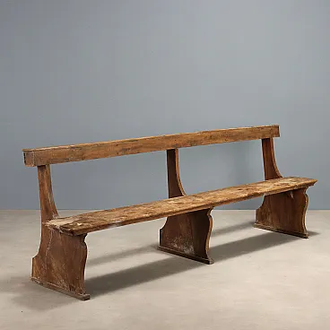 Walnut bench, early 19th century