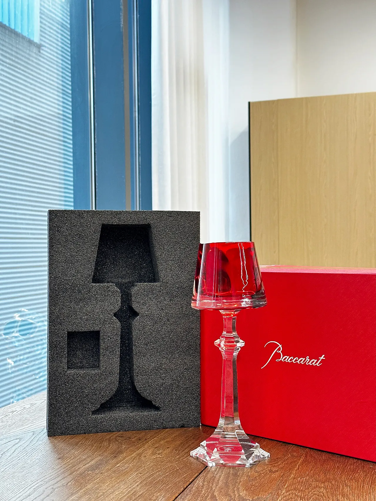 Baccarat Harcourt My Fire Red Candlestick 2