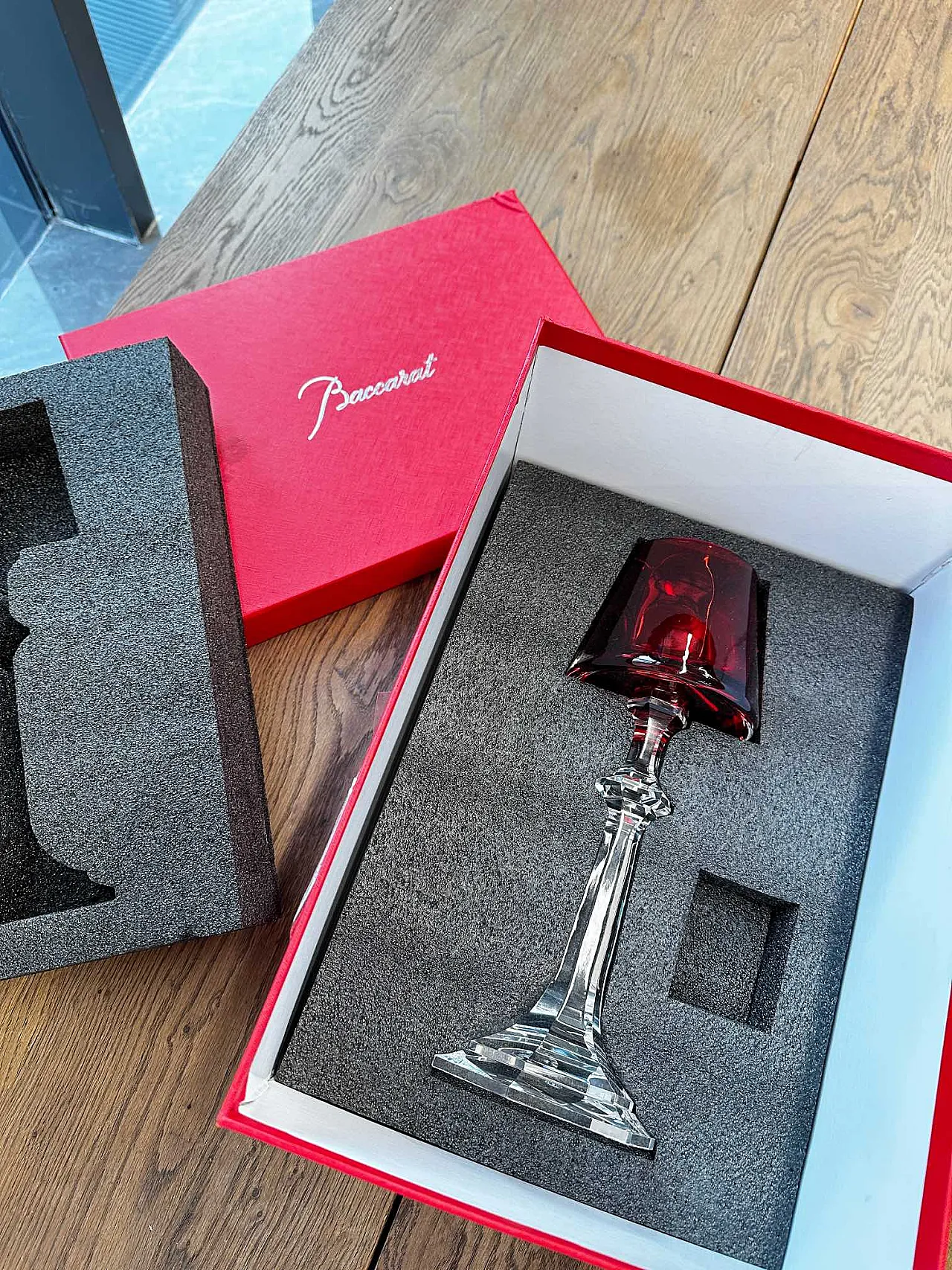 Baccarat Harcourt My Fire Red Candlestick 3