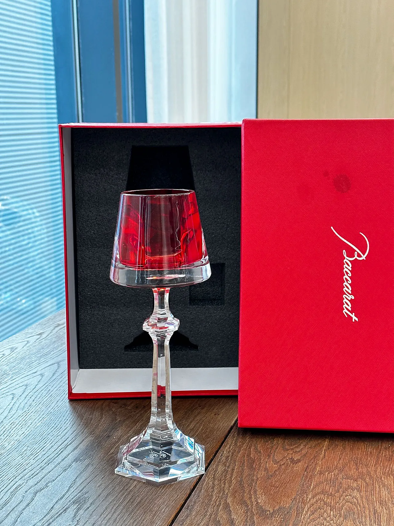 Baccarat Harcourt My Fire Red Candlestick 4