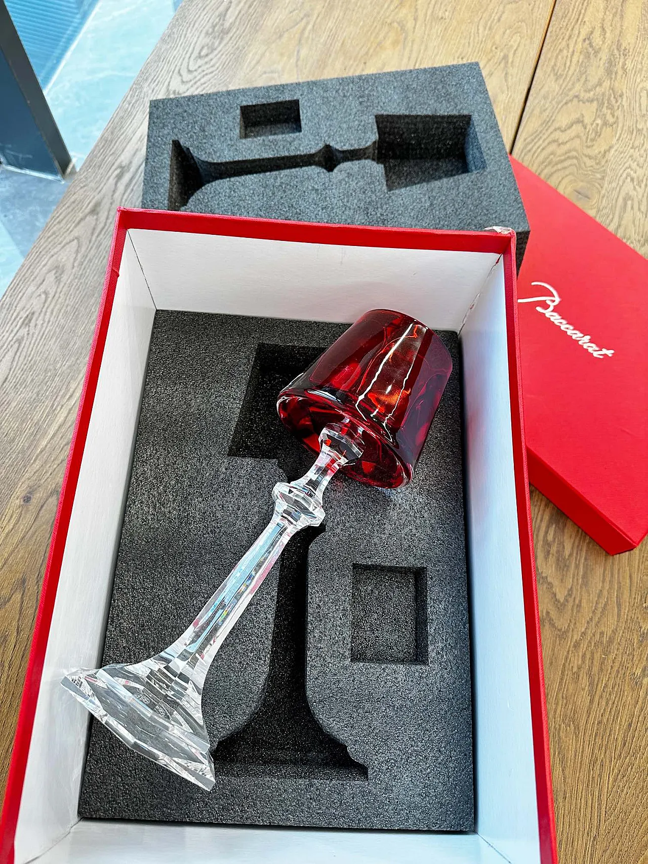 Baccarat Harcourt My Fire Red Candlestick 5