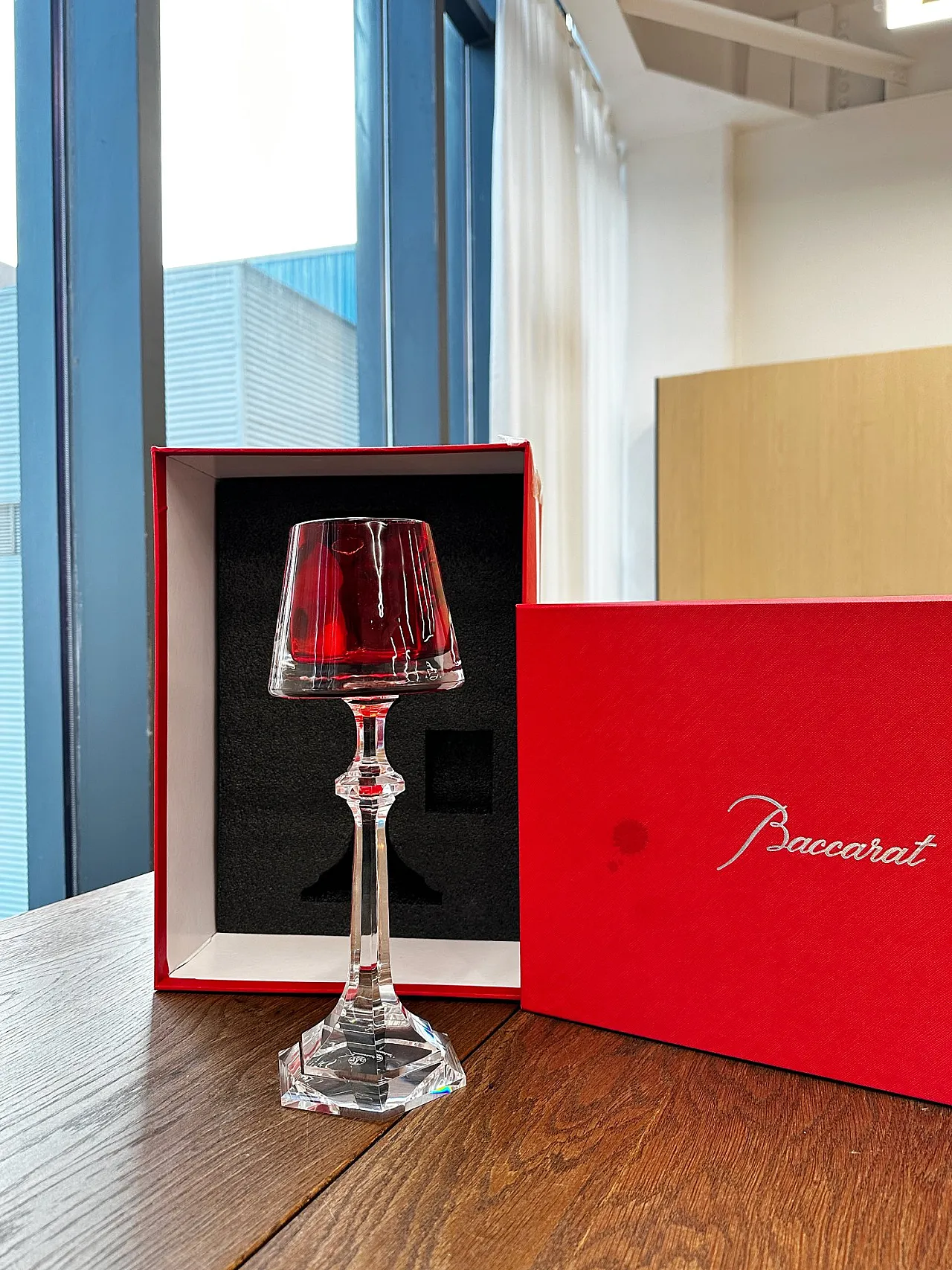 Baccarat Harcourt My Fire Red Candlestick 8