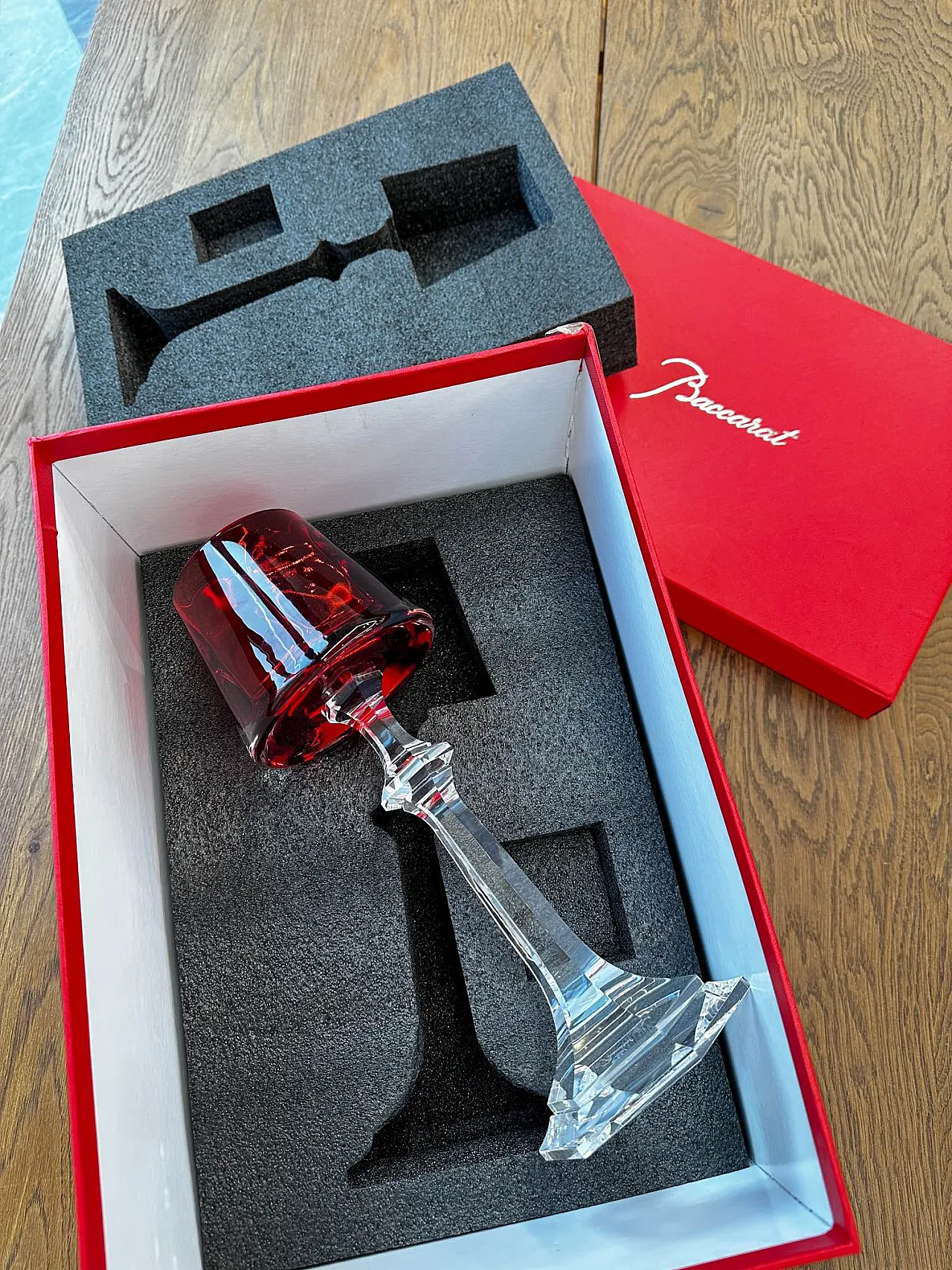 Baccarat Harcourt My Fire Red Candlestick 9