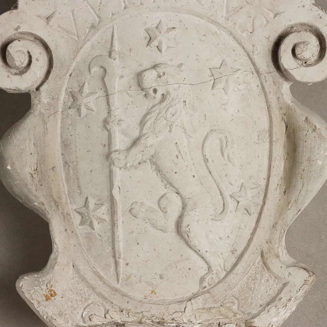 Heraldic coat of arms carved in stone, 18th century 3
