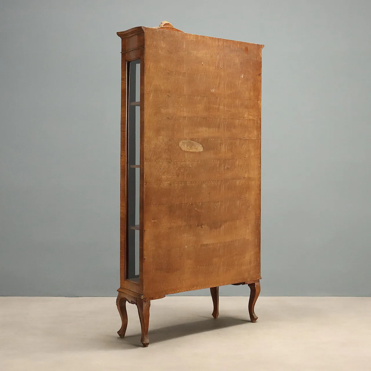 Baroque style showcase in walnut, 20th century 9