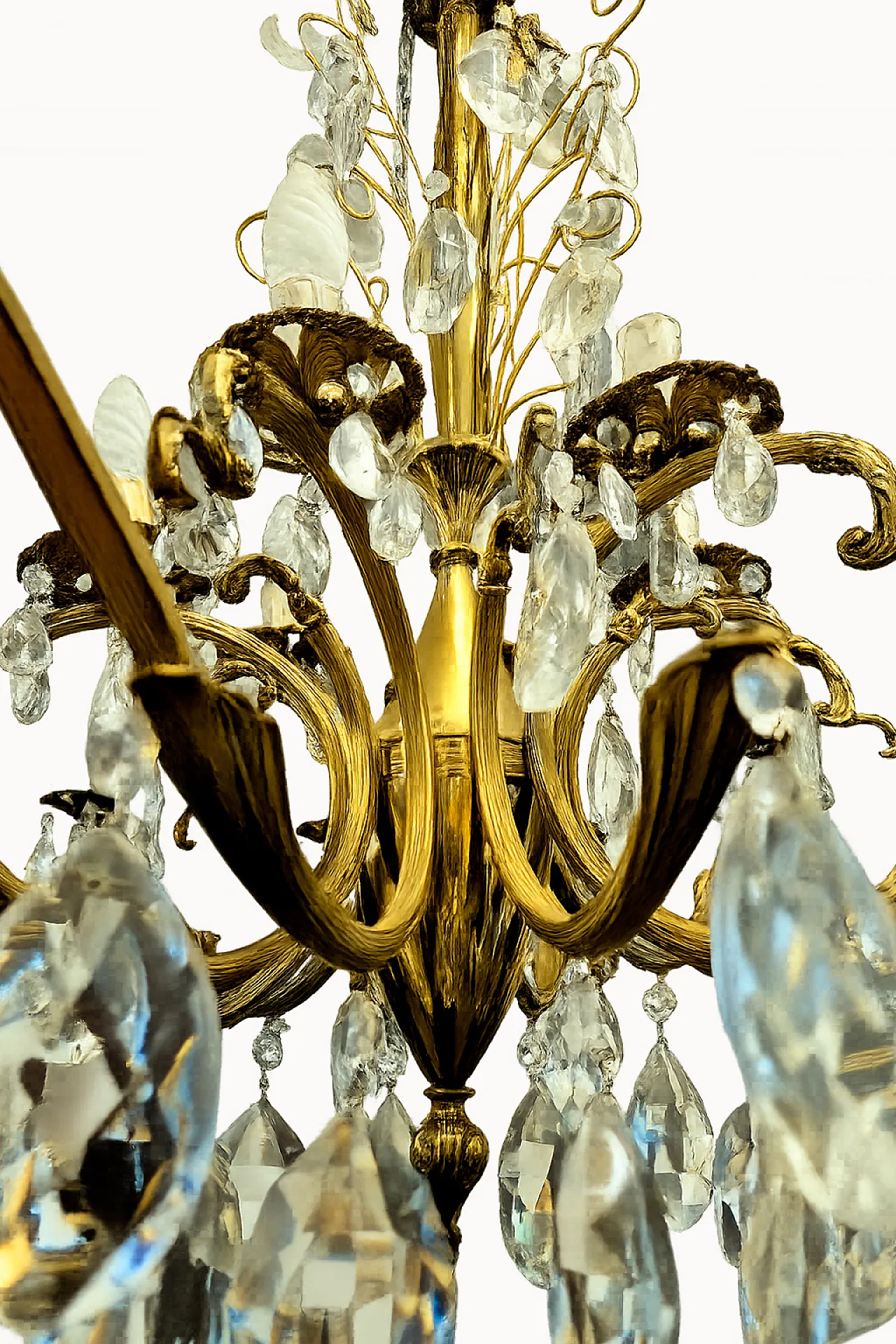 King Umberto di Savoia chandelier with 18 lights in bronze, 19th c. 7