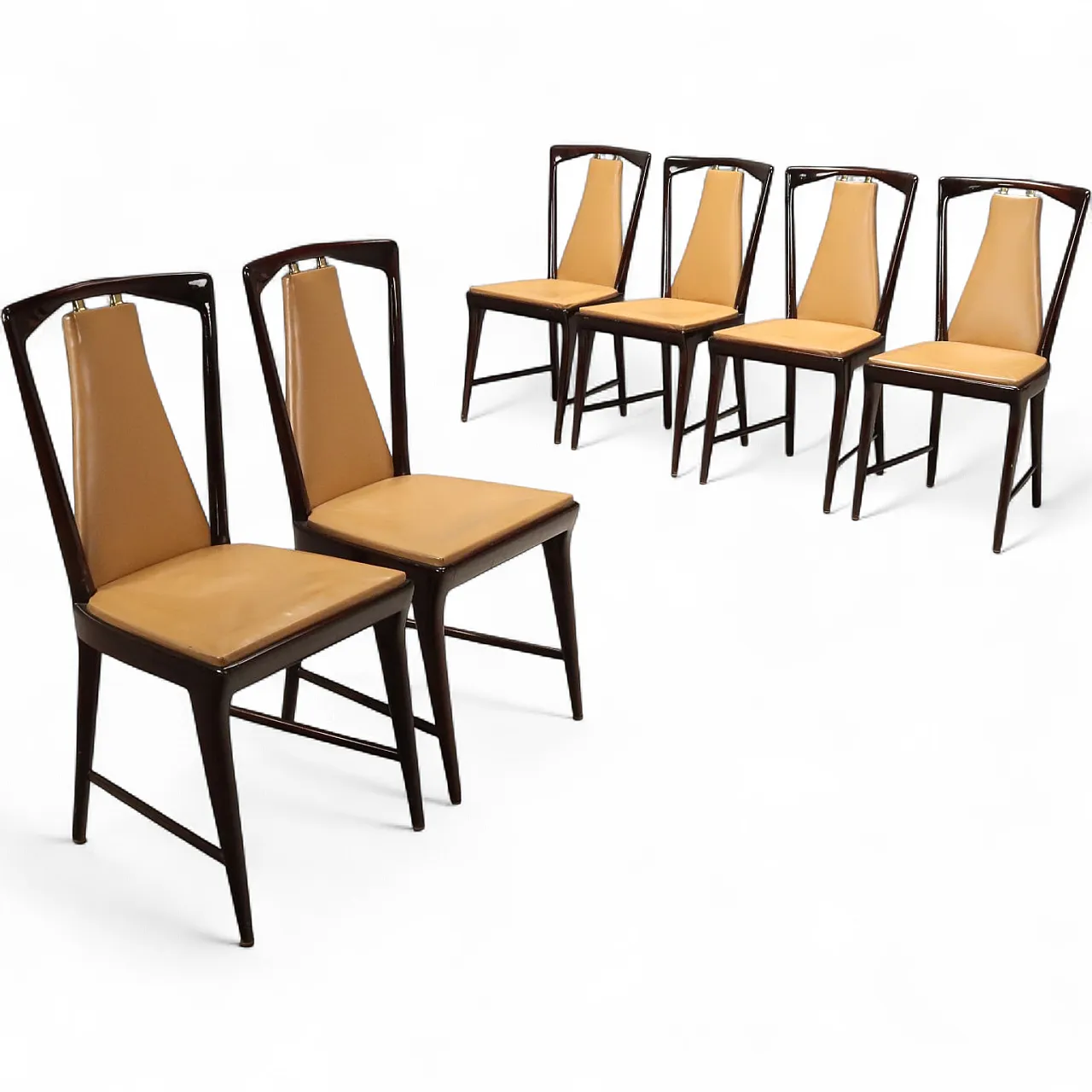 6 Chairs by Osvaldo Borsani, 1950s 11